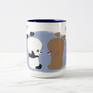 Bicolor ¡Hola! Taza de 2 osos