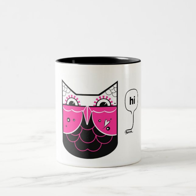Bicolor Hola taza del búho - IMJUSTSARAH (Centro)