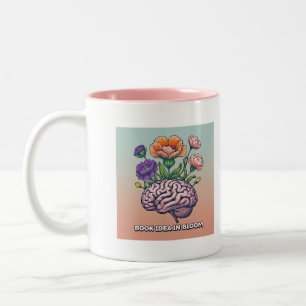 Bicolor Idea de libro en taza de café de un escritor en fl