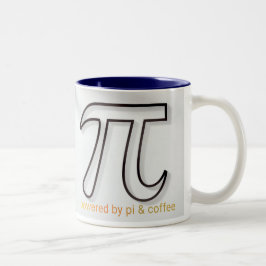 Bicolor Impulsado por Pi y taza de café – Regalo minimalis