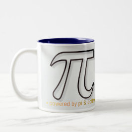 Bicolor Impulsado por Pi y taza de café – Regalo minimalis