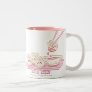 Bicolor inmersión de la taza de las bolas de masa hervida
