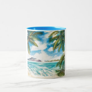 Bicolor "Isla del eón: Taza de la orilla de la mañana" 11