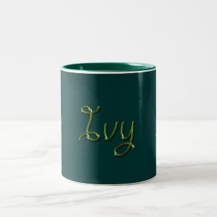 Bicolor IVY Nombre Regalo de marca para beber taza