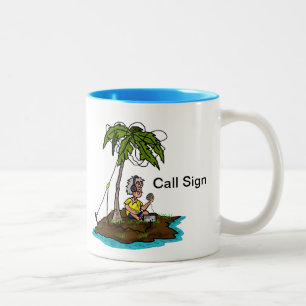Bicolor ¡Jamón en la isla con personalizar de la taza de