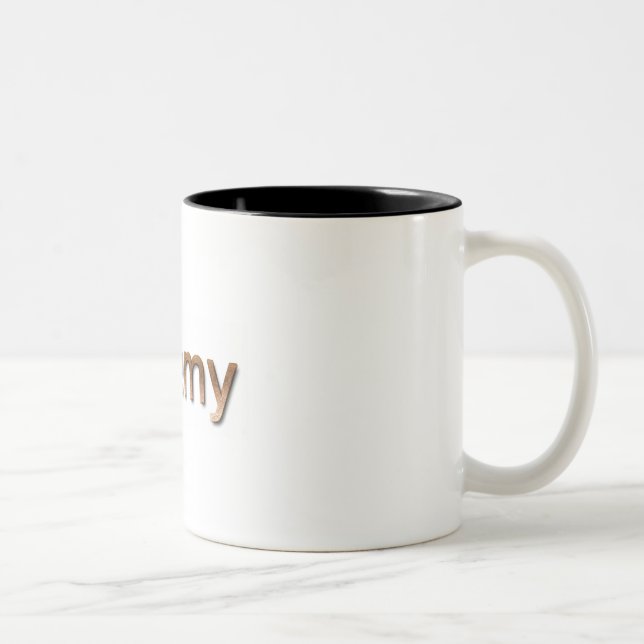 Bicolor Jeremy personalizó la taza (Derecha)