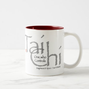 Bicolor Ji "una del Tai quién controla" la taza gráfica