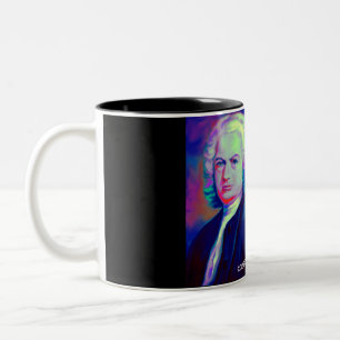 Bicolor Johann Sebastian Bach y taza de café de la cita