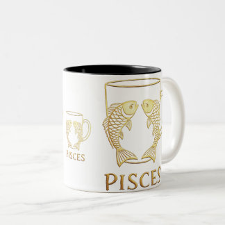 Bicolor Juego de piezas de taza con elegante diseño dorado
