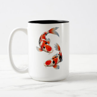Bicolor koi en taza