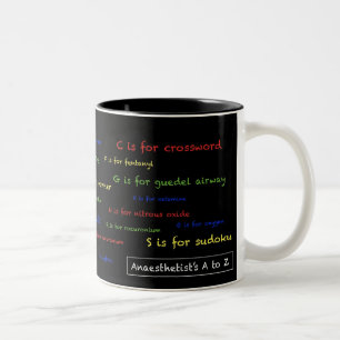 Bicolor La A del Anaesthetist a taza de Z - negro