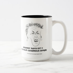 Bicolor La abuelita dice la taza 2 de Git
