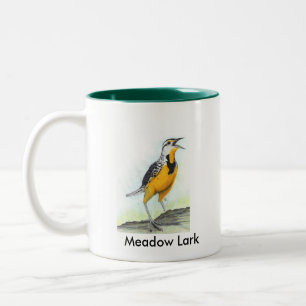 Bicolor La alondra 2 del prado echó a un lado taza con el