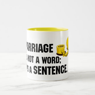 Bicolor La boda no es una taza de la palabra