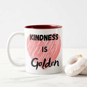 Bicolor La bondad es la taza de café de dos tonos dorados