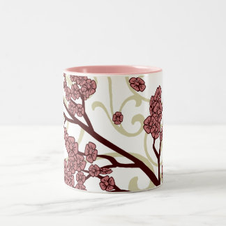 Bicolor La cereza ramifica taza