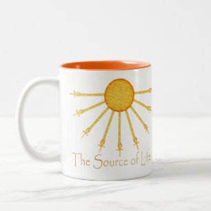 Bicolor La fuente de taza de café inspirada egipcia de la