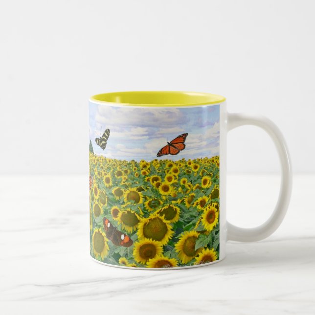 Bicolor La mariposa coloca para siempre la taza (Derecha)