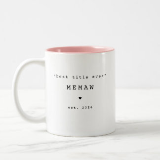 Bicolor La Mejor Abuela del Mundo Taza Personalizada Memaw