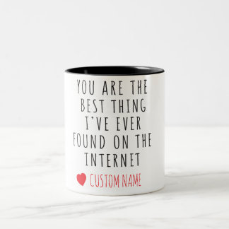 Bicolor La Mejor Cosa Que Encontré En Línea – Taza Con Nom