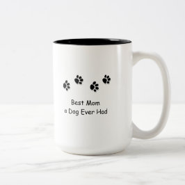 Bicolor La mejor mamá un perro tenía nunca taza del viaje