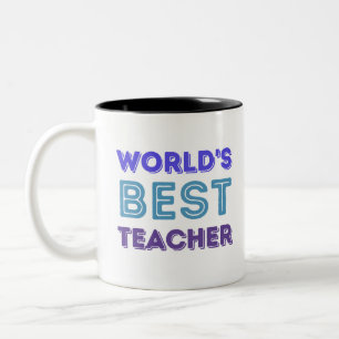 Bicolor La mejor taza de profesores del mundo creativo y e