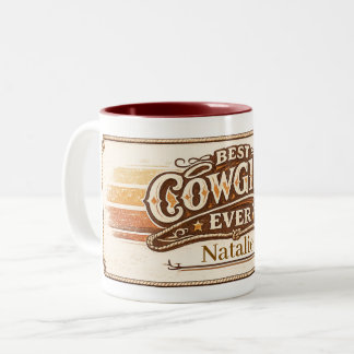 Bicolor La Mejor Vaquera Personalizada Taza de Café