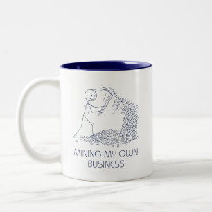 Bicolor La minería en mi propia taza de negocios