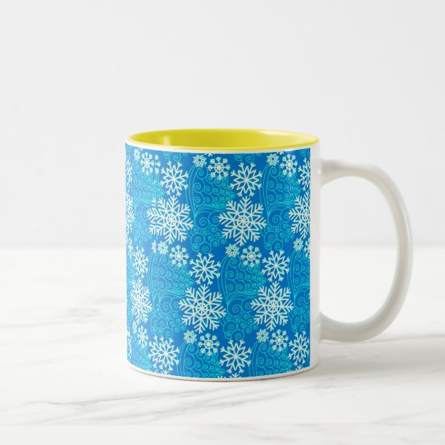 Bicolor La nieve forma escamas taza del navidad (Derecha)