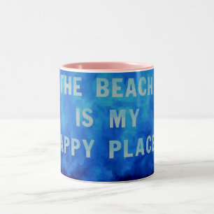 Bicolor La playa es mi taza feliz del lugar