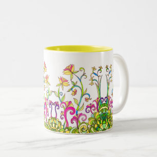 Bicolor La primavera colorida florece la taza de Leslie
