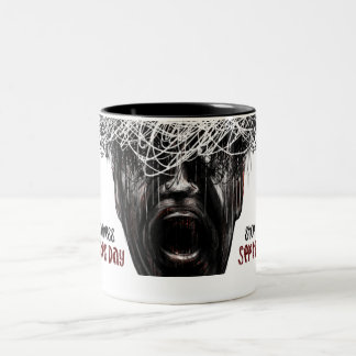 Bicolor La rabia es locura - pare la taza de la locura