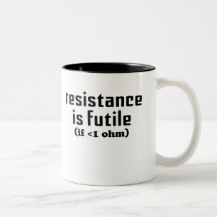 Bicolor La resistencia es taza de café vana