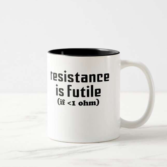 Bicolor La resistencia es taza de café vana (Derecha)