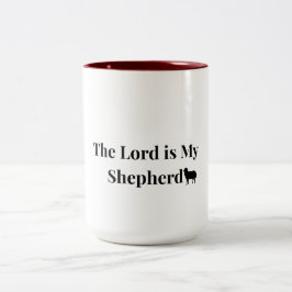 Bicolor La Señor Es Mi Pastor Taza De Café Cristiana
