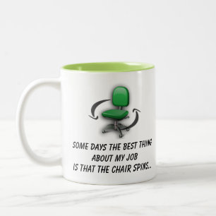 Bicolor La silla del trabajo hace girar la taza (el verde)