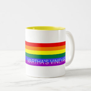 Bicolor La taza arcoiris del viñedo de Martha