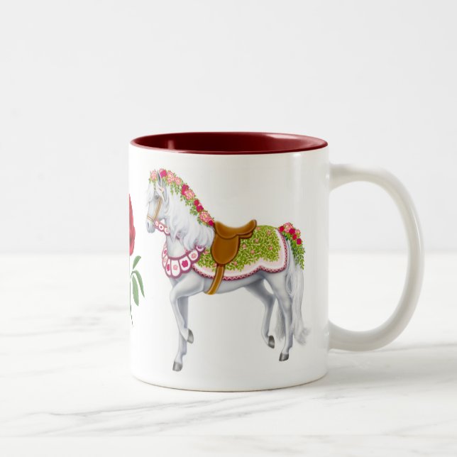 Bicolor La taza color de rosa del caballo (Derecha)