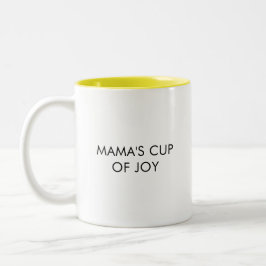 Bicolor La taza de alegría de mamá Coffee Mug