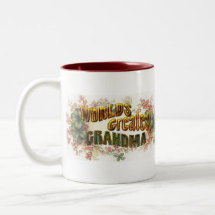 Bicolor La taza de café más grande de la abuela del mund