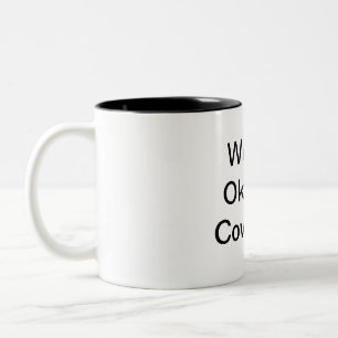 Bicolor La taza de Chiste de coworker más Okayer del mundo