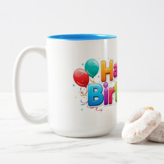 Bicolor La Taza de Feliz Cumpleaños