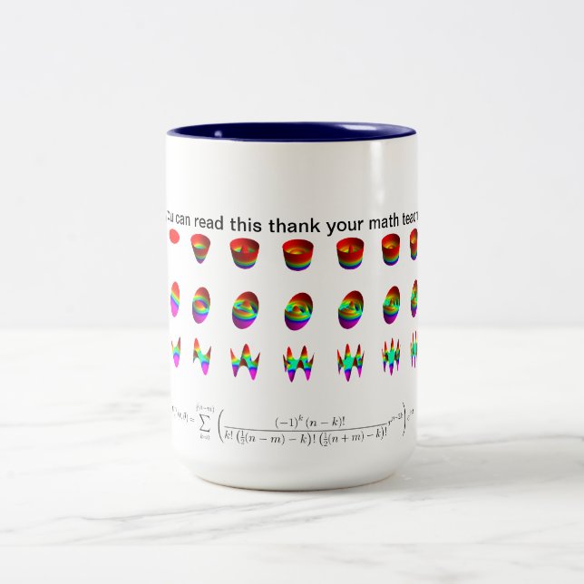 Bicolor La taza de Zernike, agradece a su profesor de (Centro)