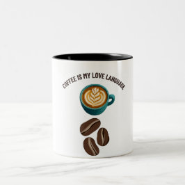 Bicolor la taza del café es mi lenguaje del amor/café dive