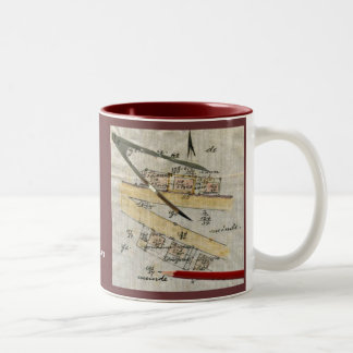 Bicolor La taza del topógrafo - vintage