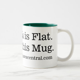 Bicolor La tierra es plana.  Apenas como esta taza