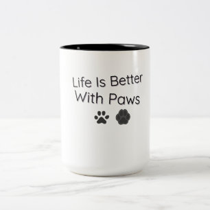 Bicolor La vida es mejor con taza de café para amantes de