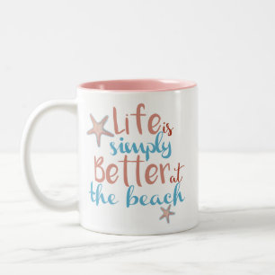 Bicolor La vida es simplemente mejor en la taza de la