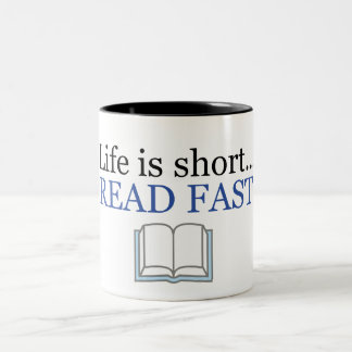 Bicolor La vida es taza rápida leída corta