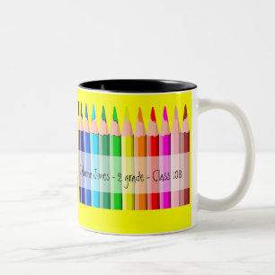 Bicolor Lápices - taza modificada para requisitos